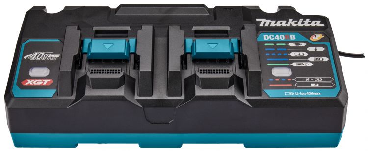 De Makita XGT Duo-snellader. De Makita XGT Duo-snellader.