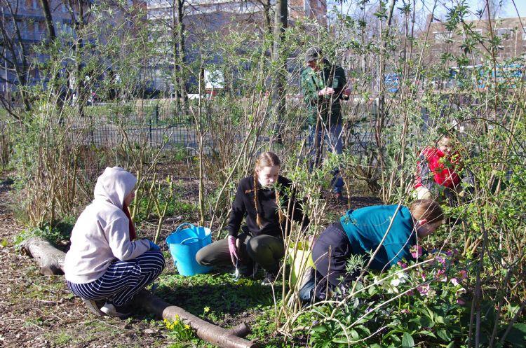 Scholieren doen in Park 1943 hun maatschappelijke stage Scholieren doen in Park 1943 hun maatschappelijke stage