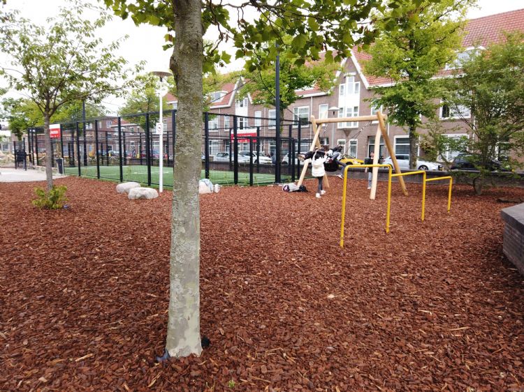 Voetbalhonk met nestschommel Voetbalhonk met nestschommel