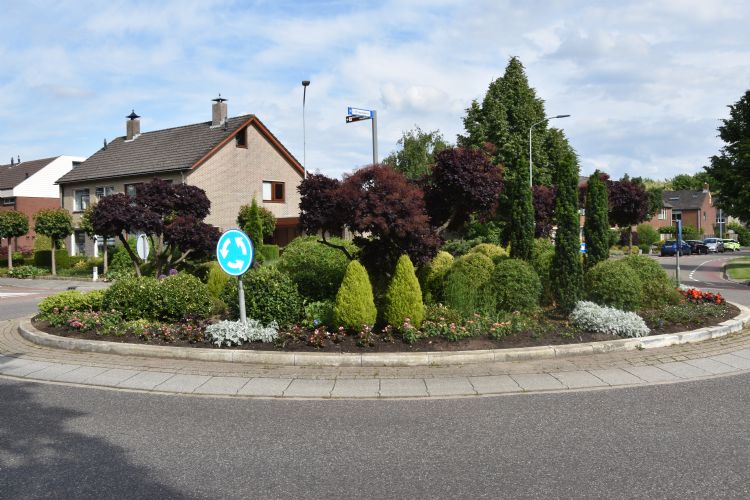 Op de vier rotondes staat ook een vaste beplanting Op de vier rotondes staat ook een vaste beplanting
