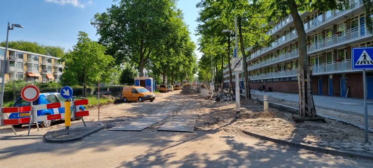 Werkzaamheden aan de Henri Eversstraat in Rotterdam Werkzaamheden aan de Henri Eversstraat in Rotterdam