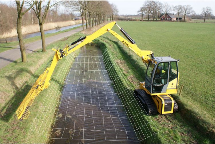 Een impressie van het profiel van een sloot, zoals Hooby Maps dat in kaart kan brengen. Een impressie van het profiel van een sloot, zoals Hooby Maps dat in kaart kan brengen.