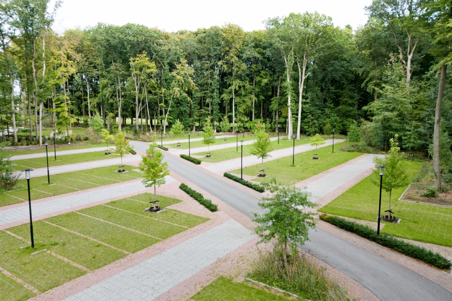 Het nieuwe parkeerterrein van Paleis Het Loo in Apeldoorn