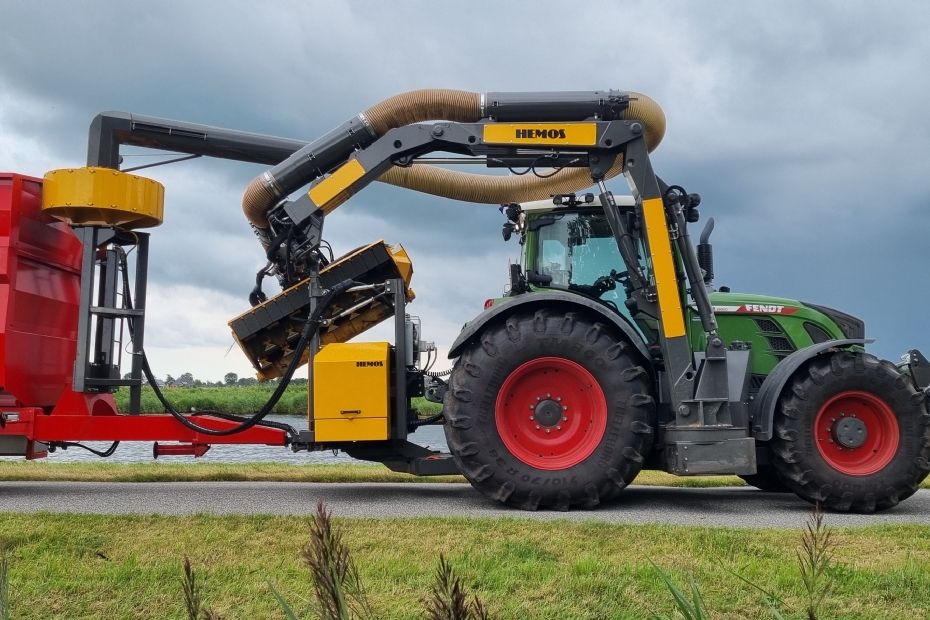 Met de vierdelige giek blijft de hoogte onder de 4 meter