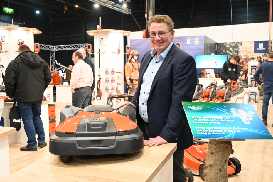 Anton de Jong van Husqvarna was eerder op de beurs al hoopvol over het winnen van de innovatieprijs.