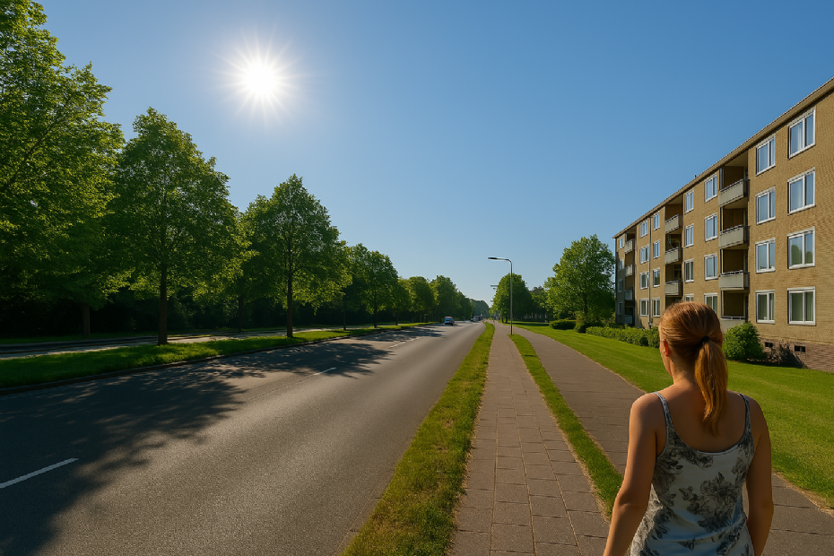 Hoe houden we steden leefbaar nu hitte, droogte en windstilte steeds vaker voorkomen? Beeld ter illustratie, gegenereerd met AI