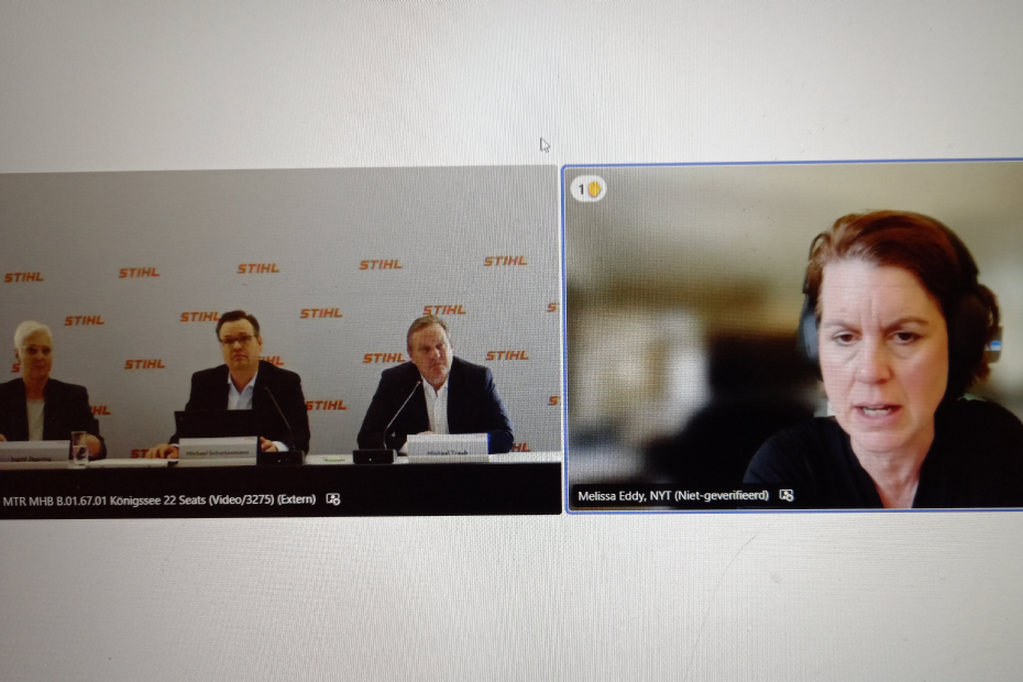 NYT vraagt naar Trumps 'tariffs' tijdens de STIHL-persconferentie 2025
