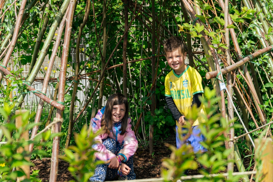 Bomen en struiken bieden natuurlijke schaduw en verlagen de temperatuur door verdamping.