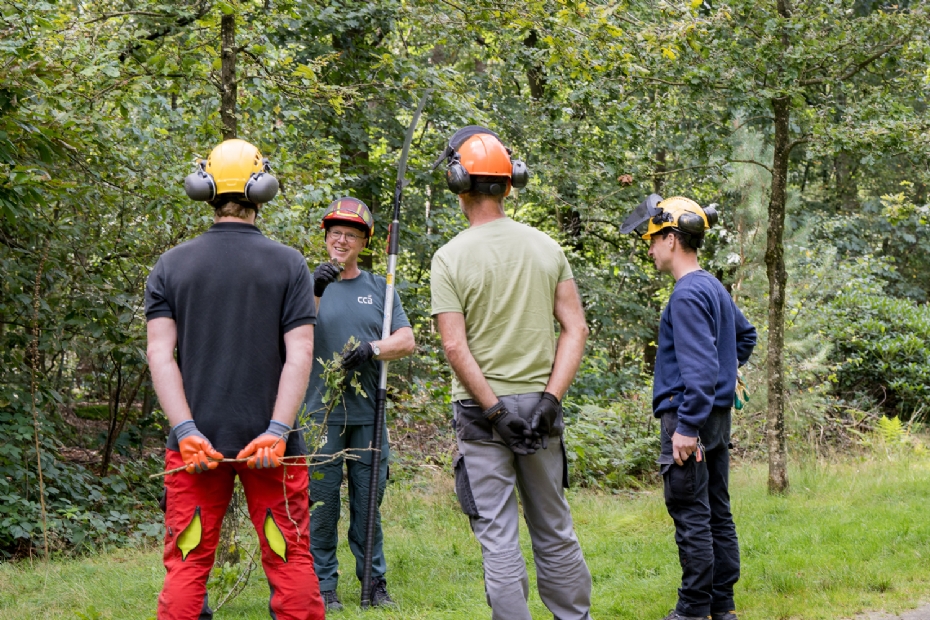 Henri van Aken aan het werk