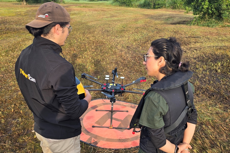 Drone gereed voor zijn vlucht