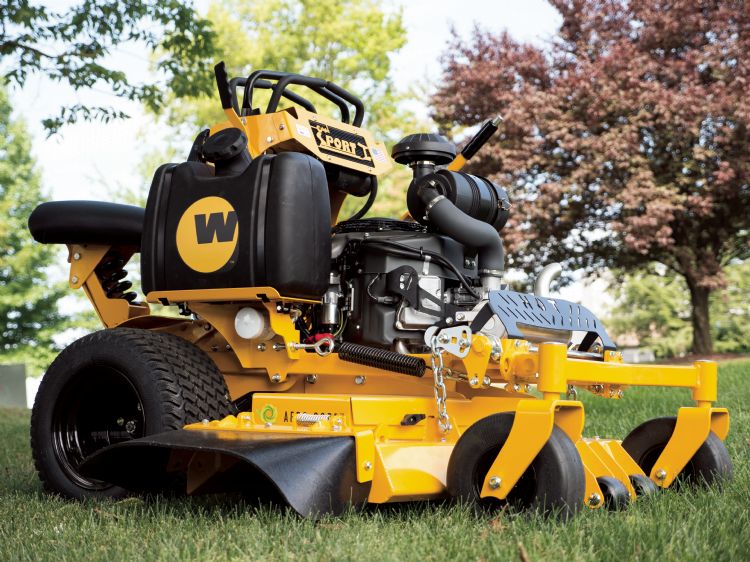 De Wright Sport-zeroturn-sta- en zitmaaier komt uit België. De Wright Sport-zeroturn-sta- en zitmaaier komt uit België.