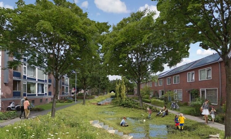 Voorstel vergroening Groningen. Beeld: Strootman Landschapsarchitecten