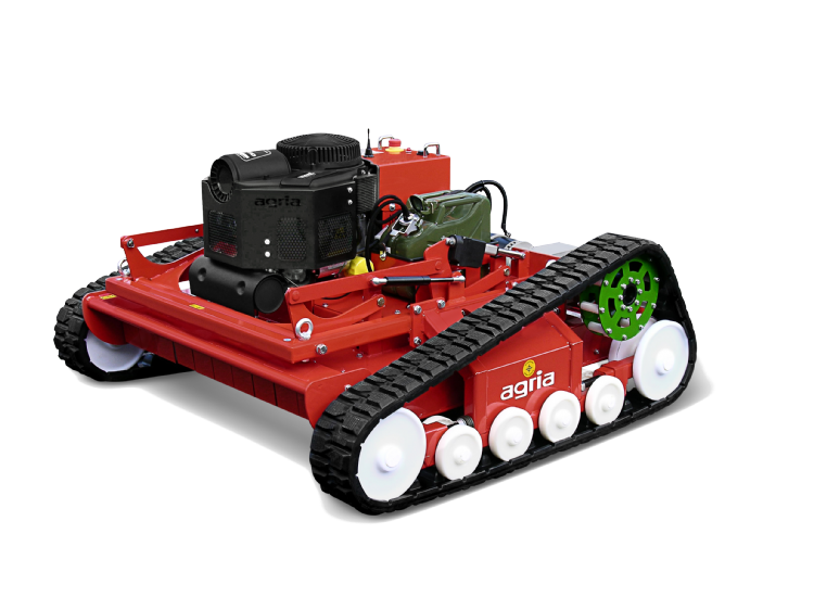 De Agria-taludmaaiers hebben een spoorbreedte van respectievelijk 120 en 150 cm. De Agria-taludmaaiers hebben een spoorbreedte van respectievelijk 120 en 150 cm.