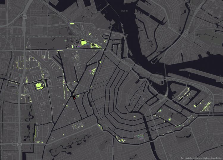 GIS-kaart Amsterdam-Centrum en -West