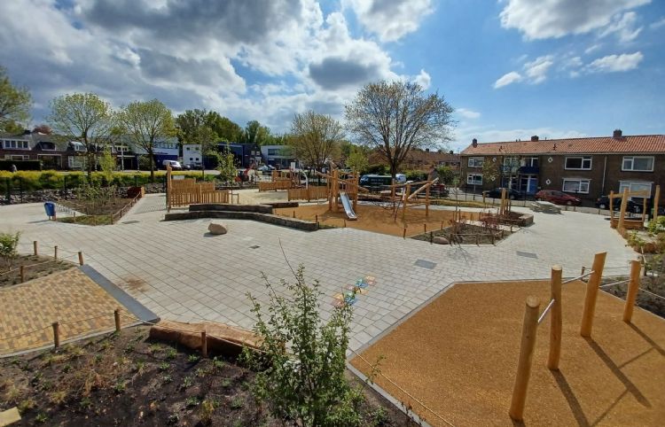 Het nieuwe bovenbouwplein van basisschool Groen van Prinsterer