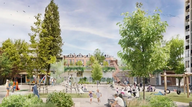 Impressie Ammersooiseplein. Afbeelding: De Urbanisten.