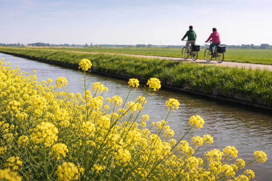 Kool- en raapzaad op een dijk (Beeld ter illustratie, gegenereerd met AI)