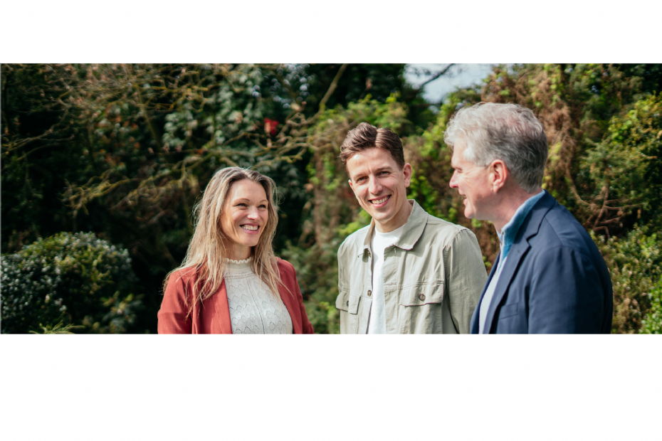 Oprichters van Wildr, v.l.n.r. Marina Bosman, Joost Vlot, Andy Dornan