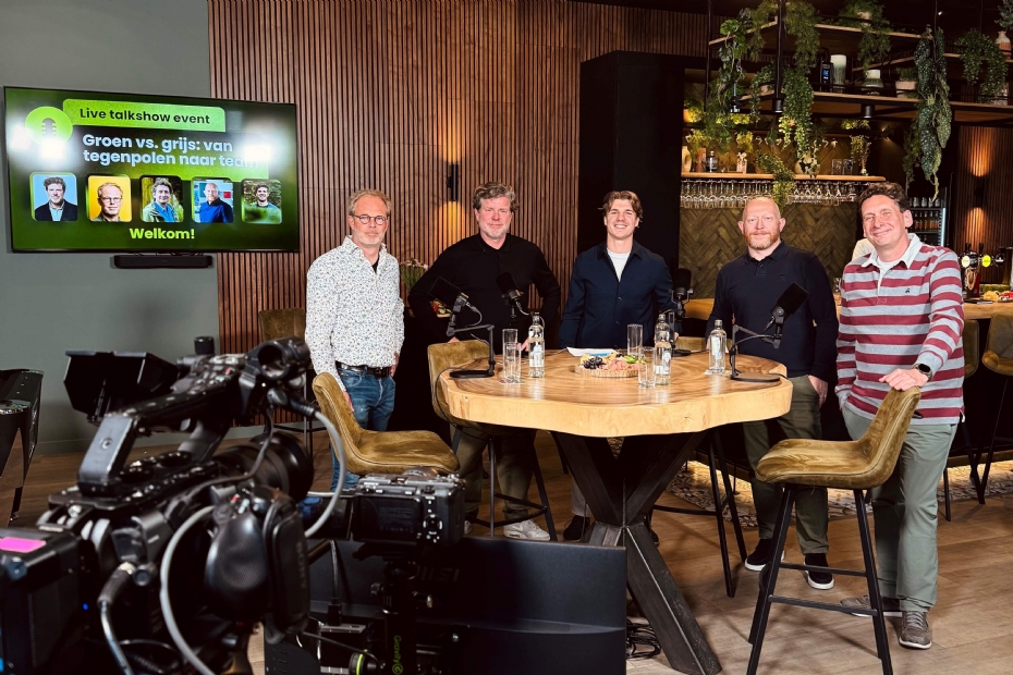 V.l.n.r. Jan Willem Burgmans, Mark Bode, Pieter van den Braak, Robert Dolieslager en Cecil Konijnendijk