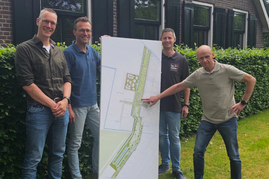 V.l.n.r.: Van den Barg, Beniers, Van der Ploeg en Klop